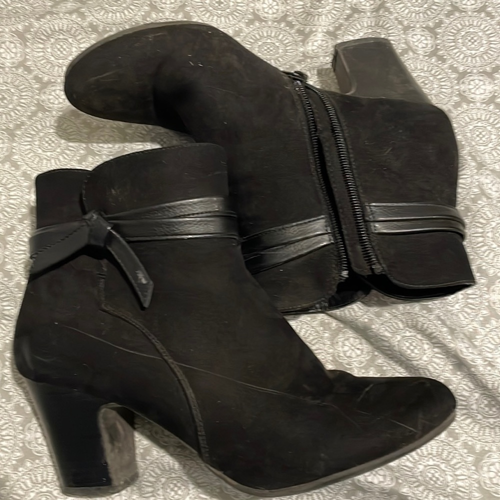 Black suede heels from Solanz size 8